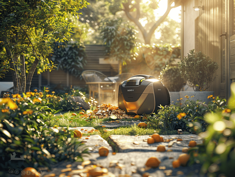 Broyeur de végétaux Lidl en démonstration dans un jardin