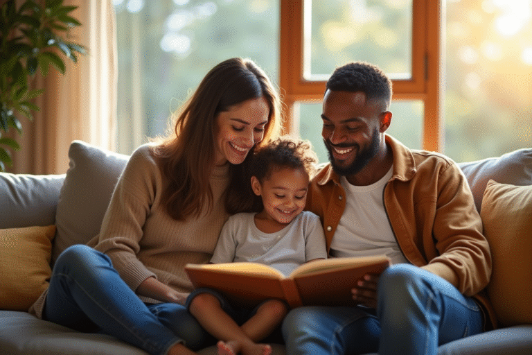 Enfant adopté maintenant membre d'une nouvelle famille tout en gardant des liens d'origine