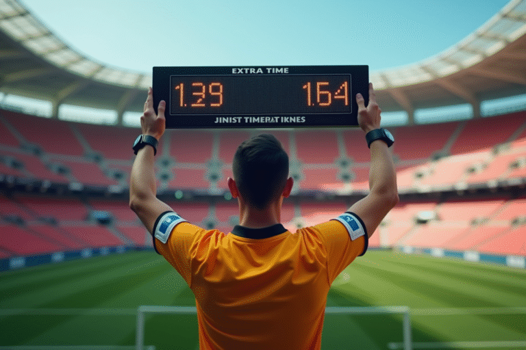 Durée standard des prolongations en football de 30 minutes