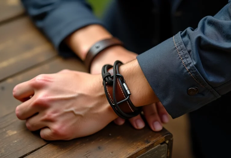 Bracelet en cordon en cuir pour homme, alliant style et confort