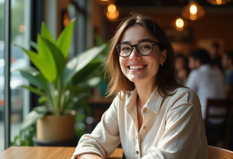 Lunettes de vue transparentes sur un fond élégant et moderne