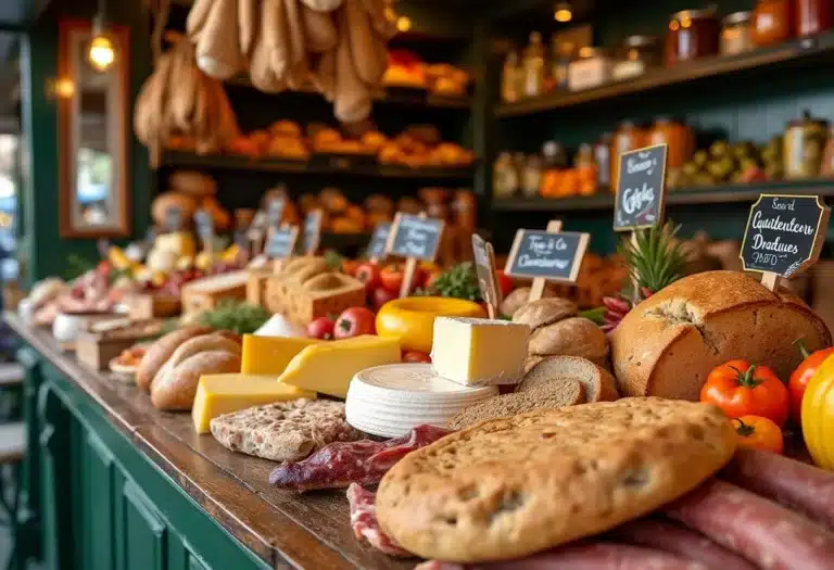 Spécialités culinaires du Pas-de-Calais sur un marché local